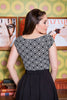 Boat Neck Top in Geometric Print - Small only by Retrolicious