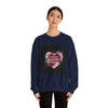 Love's Beautiful Chaos Sweatshirt | soft grunge heart, distressed collage by Tristan’s Treehouse