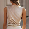 Women's Elegant Sleeveless Mock Neck Top by FitiqueFit