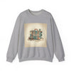 Vintage Passport Stamp Luggage Crewneck Sweatshirt | retro travel postcard, wanderlust design by Tristan’s Treehouse