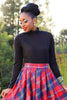 Black Mock Neck Top - 1X only by Retrolicious