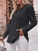 Ribbed Knit Puff Sleeve T-Shirt by Simply Love