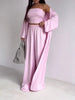 Tube Top & Cardigan & Pants Three Piece Set by Wild and Free Boutique