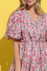 Full Size Floral Surplice Puff Sleeve Dress – Feminine Floral Dress, Surplice Neckline Dress, Puff Sleeve Dress, Elegant Floral Dress, Romantic Party Dress, Charming Floral Dress, Versatile Dress for Every Occasion by Stevvex