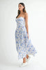 Sweetheart Neckline Floral Printed Midi Dress – Floral Midi Dress, Sweetheart Neckline Dress, Romantic Midi Dress, Feminine Floral Dress, Elegant Midi Dress by Stevvex
