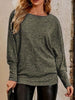 Round Neck Long Sleeve Relaxed Fit T-Shirt by Simply Love