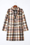 Pink Plaid Button Up Lapel Jacket