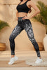 Watercolor Print High-Waist Tummy Control Butt-Lifting Yoga Leggings by FitiqueFit