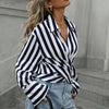 Women's Striped Long-Sleeve Loose Shirt – S–2XL by FitiqueFit