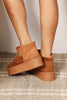 Legend Women's Fleece Lined Chunky Platform Mini Boots