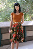 Charlotte Skirt in Green Floral by Retrolicious