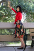 Charlotte Skirt in Black Floral - 4X only by Retrolicious