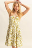 New Summer Floral Print Halter Neck Tiered Mini Dress For Women – Elegant Halter Neckline Dress with Crisscross Detailing and Playful Tiered Skirt by Stevvex
