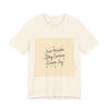 Just Breathe Stay Curious Create Joy Tee | messy handwriting shirt, doodle text design by Tristan’s Treehouse