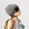 Women’s Pilot Wool Knit Hat – Winter Warm Knitted Aviator-Style Hat by FitiqueFit