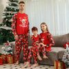 European And American Long Sleeve Home Wear Printed Plaid Christmas Suit by My Store