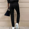 women's two piece solid color hooded sweatshirt set by FitiqueFit