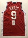 Autographed/Signed Dario Saric Philadelphia Red Basketball Jersey JSA COA