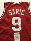 Autographed/Signed Dario Saric Philadelphia Red Basketball Jersey JSA COA