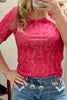 Round Neck Short Sleeve T-Shirt by Simply Love