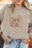 Smoke Gray Twisted Rib Texture game day Rugby Embroidered Baggy Sweatshirt by Wild and Free Boutique