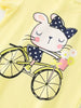 Children's Cartoon Rabbit Bicycle Short Sleeve T-Shirt by Simply Love
