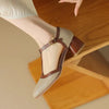 Women's Leather T-Strap Mule Sandals by FitiqueFit