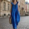 Women's Sleeveless Button-Down Tank Jumpsuit by FitiqueFit
