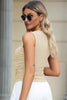 Ruched Round Neck Tank
