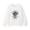 Honor Among Outlaws Crewneck, western skull art | gothic Americana, desert noir design by Tristan’s Treehouse