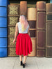 Peggy Swing Skirt in Red by Retrolicious