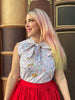 Peggy Swing Skirt in Red by Retrolicious