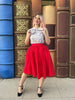 Peggy Swing Skirt in Red by Retrolicious