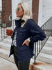 Retro Pocketed Long Sleeve Zip-Up Jacket Lightweight & Stylish Outerwear for Everyday Wear by Stevvex