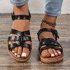 Rivet Decor Open Toe Flat Sandals