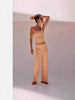 Women's Striped Tube Top & Pants Set – 2-Piece Modal Matching Outfit by FitiqueFit