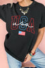 USA Round Neck Short Sleeve T-Shirt by Simply Love
