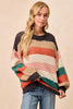 BiBi Stripes Color Block Chunky Sweater by FitiqueFit