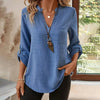 Womens Casual Summer Shirts Notch V Neck Blouses by FitiqueFit