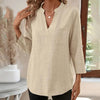 Womens Casual Summer Shirts Notch V Neck Blouses by FitiqueFit