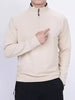 Men's Plus Size Casual Long Sleeve Quarter Zip T-Shirt by Simply Love