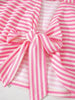 Striped Back Bow Tie T-Shirt by Simply Love