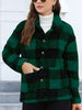 Beautiful Red Women Drop Shoulder Fuzzy Button-Up Jacket Soft And Comfortable Casual Fit Jacket by Stevvex
