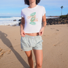 Oysters Please Cropped Tee Shirt by Hey Jude Graphic Tees