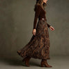 Women's Floral Print Long Sleeve Skirt Set with Belt – Caramel by FitiqueFit