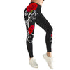 Rosed-print Leggings For Casual Wear In European And American Styles by My Store