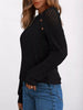 Ribbed Knit T-Shirt with Lace Shoulder Detail by Simply Love