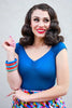 Isabel Top in Peacock Blue by Retrolicious