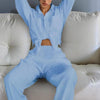Women's Casual Solid Color Lounge Set by FitiqueFit