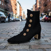 Women’s Retro Suede Chunky-Heel Side-Zip Ankle Boots by FitiqueFit